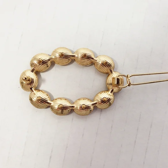 Topaz-Color Rhinestone Barrette - Picture 4 of 6